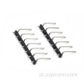 Conector de cabeçalho de pino de 2,54 mm em ângulo reto SMT
